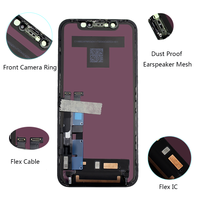 Layar Tampilan Ponsel LCD, LCD Rakitan Digitizer untuk iPhone X XR XS Incell