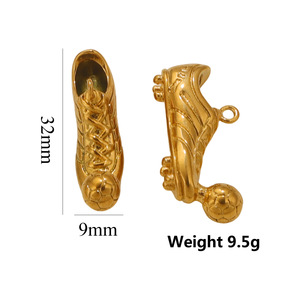 Shoe Charms Gallery | Wholesale18K PVD Gold Plated Stainless Steel <b>Roller</b> Skate, Slipper, High Heel Shoe for DIY Jewelry Making - Product Image 6