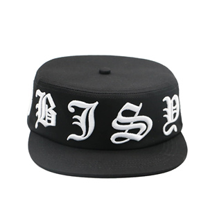 MOQ bajo de fábrica, bordado 3D personalizado, ala plana, algodón, rojo, gorra plana, sombreros - Product Image 2