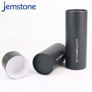 Verpakking van gerecycled karton met aangepast logo, matzwarte kraftkartonnen buis voor koffiebonen, wijn, whisky, cilindervormige papieren buis - Product Image 4