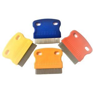Động Vật Vật Nuôi Mèo Chó Chấy <span class=keywords><strong>Nit</strong></span> Đánh Dấu Bọ chét Loại Bỏ Làm Sạch Điều Trị Tốt Răng Lược Với Ngắn Thép Không Gỉ Kim - Product Image 1