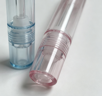 Tube de gloss transparent, contenant de gloss transparent, flacon de gloss bleu rose, emballage de gloss en plastique ABS/PETG, logo personnalisé