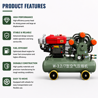 Compresseur d'air minier KAISHAN W-3.2/7, moteur diesel à vis basse pression, pompe PLC, refroidissement par air, mobile, pour forage souterrain en carrière