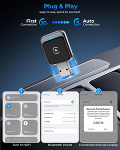 CP029-3 Ultra-Compact Wireless CarPlay Bluetooth Receiver with 3.5mm AUX Output for Older <strong>Car</strong> Stereo Systems - Product Image 2