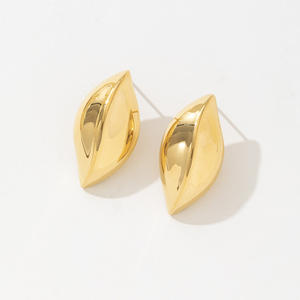 ¡Novedad de 2025! Pendientes de hoja hueca de Metal liso Irregular de acero inoxidable grueso para fiesta para mujer, Boutique de moda - Product Image 1