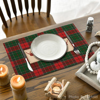 Nappe de table en lin de style occidental pour Noël, antidérapante, isolante thermique, vente en gros