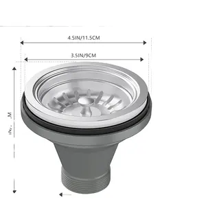 Phụ Kiện Bồn Rửa Nhà Bếp Giỏ Lọc Bằng Thép Không Gỉ Giỏ Bồn Rửa Kiểu Mỹ Phổ Biến Hỗ Trợ Tùy Chỉnh