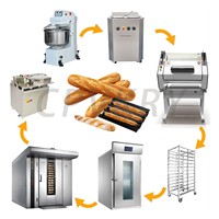Ensemble complet d'équipements de boulangerie électrique en acier inoxydable CPVKRY pour pâtisserie, ligne de production de pain, personnalisation, 2 ans