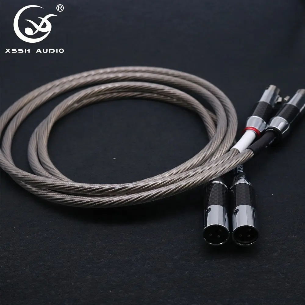 אות חוט YIVO XSSH אודיו 10 ליבה 4N OFC כסף מצופה נקבה זכר XLR Aux אודיו 3 פין XLR מיקרופון אודיו קואקסיאלי מיקרופון כבל