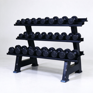 Support de rangement pour haltères à double niveau en acier robuste pour salle de sport commerciale - Product Image 3