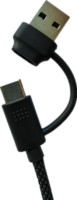 2-en-1 Dual PD USB 2,0 Cable de cobre puro macho a macho tipo A y tipo C para teléfonos celulares y computadora/impresora