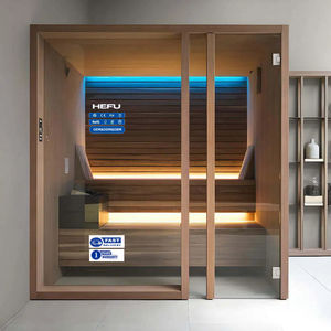 وصول جديد حار بيع مكعب الأشعة تحت الحمراء المقصورة التقليدية الجافة في الهواء الطلق + برميل + ساونا برميل مربع الأرز البخار ساونا في الهواء الطلق - Product Image 1