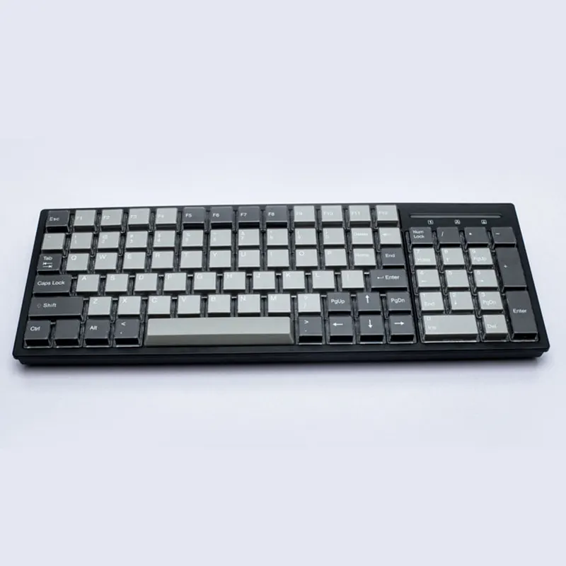 Mischfarbe schwarz und grau Tasten kappen 92 Tasten praktische kabel gebundene Tastatur Office Business-Tastatur