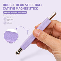 Bâtonnet magnétique double extrémité pour nail art, aimant puissant en acier pour manucure DIY effet œil de chat