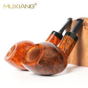 Muxiang Handmade Wooden Smoking Pipe Bent Type Portable Heat Resistant For Tobacco - Product Image 2