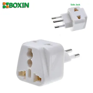 Adaptor steker Universal ke Brasil untuk Perjalanan Rio de Janeiro, Brasil bulat 3 pin tipe-n 2 hingga 1 konverter multi ekstensi