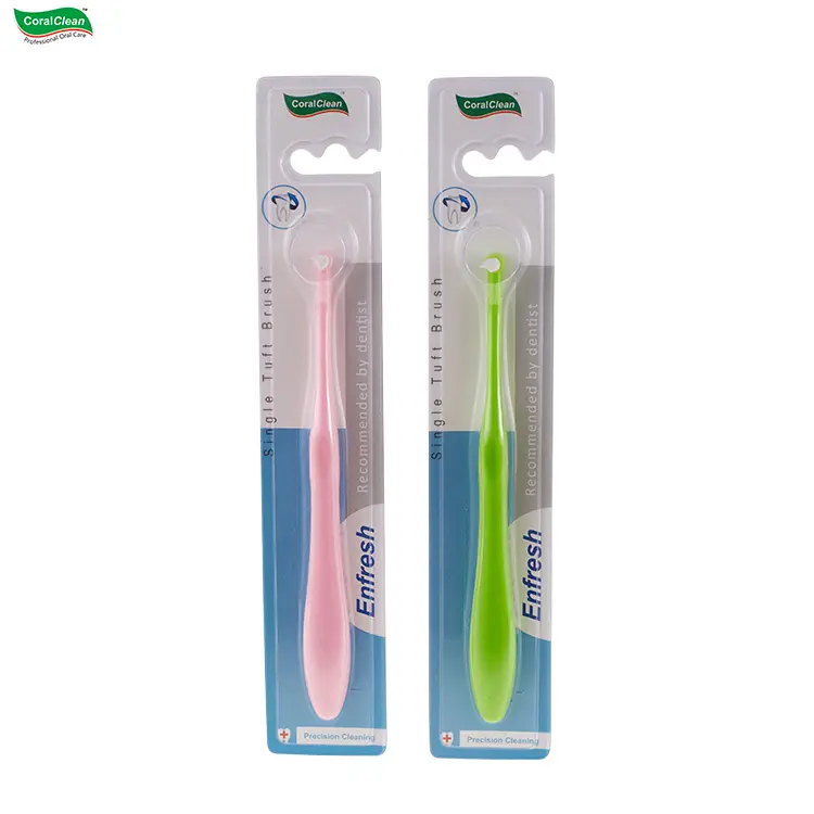 Dental Oral Care Orthodontic Single Tuft Toothbrush for People with Braces