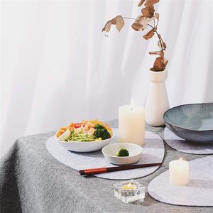 Modern Eco-Friendly Polyester <b>Felt</b> Plate Mat Irregular Shape Daily Use Home Accessory with Laserable Logo Durable Carton Packed - Product Image 2