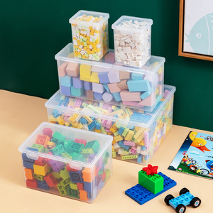 Çocuklar için şeffaf PP enjeksiyon şeffaf plastik saklama kabı Lego tuğla ve montajlı oyuncaklar ile sıralamak ve inşa - Product Image 4
