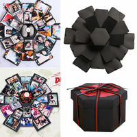 Nouvel ensemble de boîtes cadeaux Saint-Valentin Design Polygon – Boîte surprise explosive pour femme