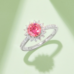 Thanh lịch 1 Carat D lớp moissanite Nữ Vòng hướng dương S925 Bạc & bạch kim mạ mục tiêu thoải mái & phong cách - Product Image 3