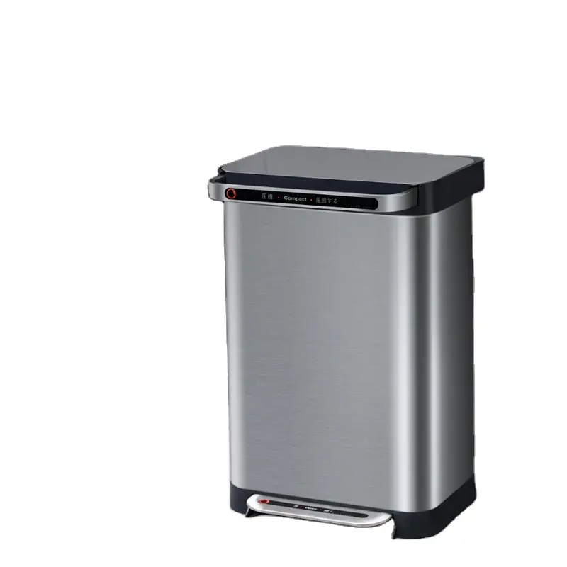 high tech poubelle Intelligent induction trash bin Stainless steel trash can pedal trash can large garbage bin