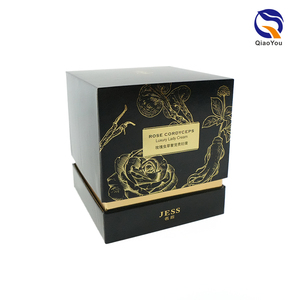 Boîte de parfum de luxe en carton solide avec impression couleur sur film brillant de haute qualité, avec flacon - Product Image 1