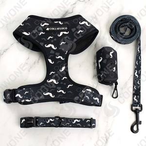 Arnés para perros grandes, chaleco Oxford reflectante para mascotas, arnés para perros acolchado de malla suave sin tirones, conjunto de bozal para perros con estampado personalizado de nailon S.M.L.XL - Product Image 3