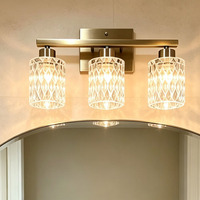 Luminaire de salle de bain en fer et verre à prix de gros, base E26/E27, pour lavabo et coiffeuse