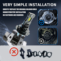 Nouveaux produits 2026 : Ampoule de phare LED H7 100W 10000lm avec refroidissement silencieux par ventilateur, Canbus Plug and Play pour éclairage automobile et moto