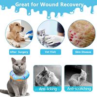 Nouveau design noyau cône de protection coton doux récupération animaux de compagnie chat e-collier collier gonflable élisabéthain pour chiens et chats