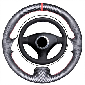 Funda de <span class=keywords><strong>Volante</strong></span> de Coche de Fibra de Cuero Personalizada de 3 Radios para <span class=keywords><strong>Audi</strong></span> A2/<span class=keywords><strong>A3</strong></span>/B6/B/S3/S4/RS4/RS6 - Product Image 4