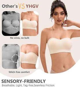 Convertible <strong>Clear</strong> Tube Top Straps Bandeau <strong>Bras</strong> slip Women's Sport Padded <strong>Bra</strong> Wireless Push up Sexy Lingerie <strong>Strapless</strong> <strong>Bra</strong> - Product Image 5