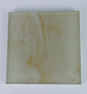 Panneau décoratif en verre artistique céramique à motif pierre naturelle beige chaud pour la décoration intérieure moderne des résidences et des bureaux - Product Image 6