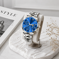 Montre-bracelet de luxe simple pour homme, personnalisée OEM, boîtier en alliage, étanche 3 ATM, mouvement japonais, vente en gros d'usine