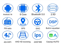 Rádio de Carro Android de 10,25 Polegadas com Navegação GPS para FIAT 124 Spider 2016-2018 e Mazda MX5 MX-5 2016-2020, Estéreo Multimídia