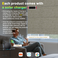 Stores romains motorisés sans perçage Stores romains Wifi Smart Control Stores romains pour fenêtre pour chambre