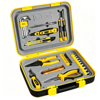 Kit d'outils de réparation manuels industriels OEM multifonctionnels en acier allié, emballés dans une boîte à outils en plastique, certifiés CE - Vente chaude