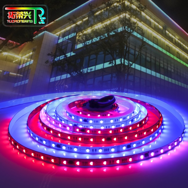 DMX512 SK6812 USB Dual Signal Addressable Programmable Breakpoint Resume Flexible Wi-Fi Remote Control RGBW IP67 Copper