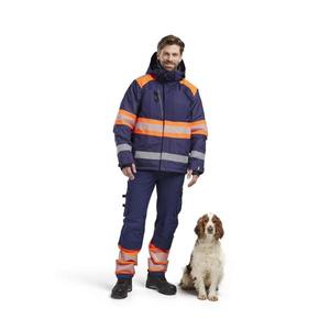 BLAKLADER - 448019778953XXL <b>Hi</b>-<b>Vis</b> winter jacket Navy blue/<b>Orange</b> - EAN 7330509855799 <b>HI</b>-<b>VIS</b> WORKWEAR - Product Image 3