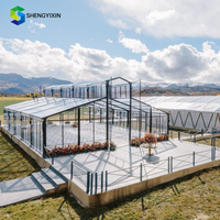 Carpa de Lujo para Bodas, Diseño 2026, Estructura de Aluminio Negro, Carpa para Eventos tipo Atrio en Venta