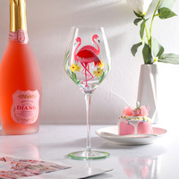 Verres à vin et verres à jus en cristal peints, style vintage, pour usage domestique, aux standards d'esthétique élevés
