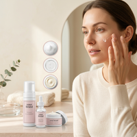 Kit de Soins Visage Coréens Bio Naturels 4-en-1 Anti-Âge et Éclaircissant à Marque Blanche – Sérum et Crème