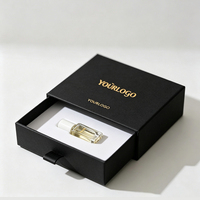 Boîte en papier rigide avec tiroir coulissant personnalisé pour échantillons de parfum, boîte à parfum