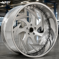 عجلات NJQS BRAND مقاس 26 بوصة، جنوط مصنوعة بتقنية التشكيل الحراري من Rucci، تصميمات مختلفة، عجلات مقعرة مطلية بالكروم.