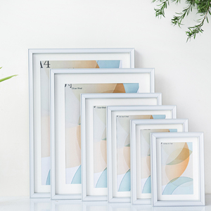 Matte bạc hợp kim nhôm khung ảnh thiết kế đơn giản kim loại khung hình cho bộ sưu tập văn phòng trang trí nội thất - Product Image 6