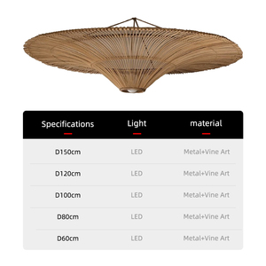 Wabi Sabi Phong Cách Mặt Dây Chuyền Đèn Trần Phòng Khách Treo Đèn Phòng Ngủ Nhà Hàng Mây Đèn Chùm Đèn Trần - Product Image 5