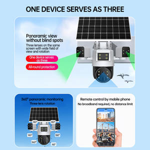 كاميرا Rscamtom 4G الشمسية في الهواء الطلق للماء ثلاث شاشات بشرية بوجهين كاميرا أمان صوت شمسية 4G - Product Image 3