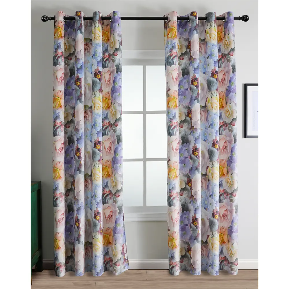 New Design Luxury 100% Woven Belgian Shading Fabric Drapes Sheer Print Window Curtains For The Living Room With Low Price Custom