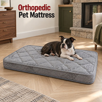 Matelas orthopédique personnalisé pour chien avec emballage de marque, options de matelassage et de passepoil pour les gammes de produits pour animaux de marque